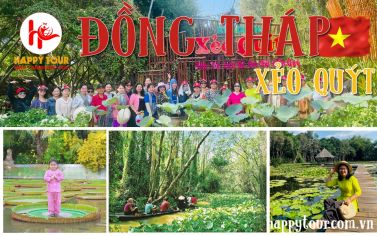 TOUR ĐỒNG THÁP - KDL XẺO QUÝT- CHÙA LÁ SEN KHỔNG LỒ - 1 NGÀY