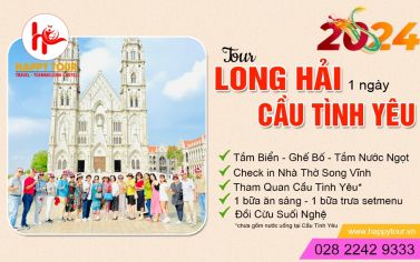 TOUR TẾT- LONG HẢI TẮM BIỂN - NHÀ THỜ SONG VĨNH -  CẦU TÌNH YÊU - ĐỒI CỪU 1 NGÀY