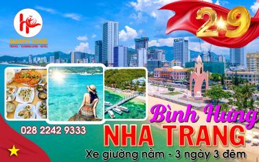 TOUR BÌNH HƯNG - NHA TRANG 3 NGÀY 3 ĐÊM - TOUR LỄ 02/09
